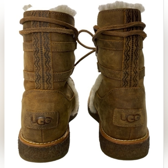 NWOT UGG Australia Women's Luisa Water Resistant Leather Boots 1012545 Size 6 - Picture 4 of 6